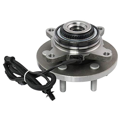 TRQ Front Driver Side Passenger Side Wheel Bearing & Hub Assembly 4WD with ABS Sensor Compatible with 2015-2017 Ford F-150 - Image 1