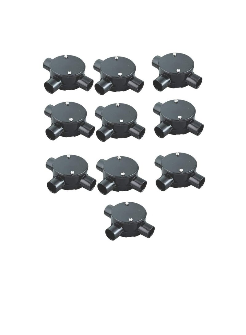 PVC Electrical Conduit Pipe & Fittings for Indoor and Outdoor Electrical Wiring and Cabling (Pack of 10) (25mm, Junction 3 Way) - Image 1