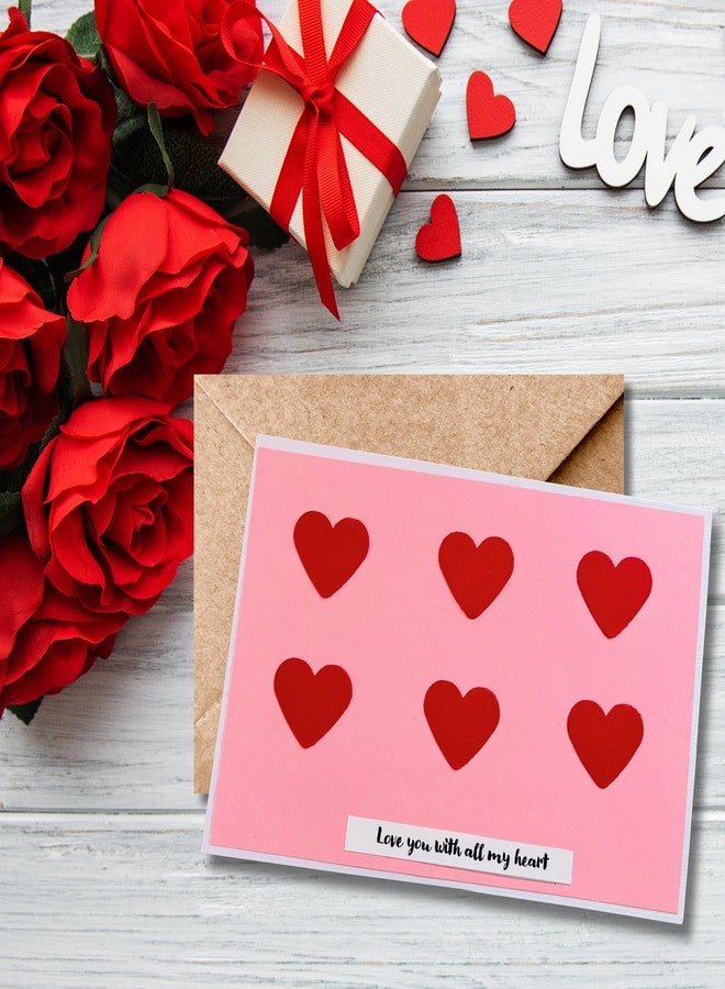 Crafted Forever Love theme greeting card for Valentines Day/Anniversary/Birthday/Proposal, 4x6 inch size, with envelope, blank inside for messages - Image 1
