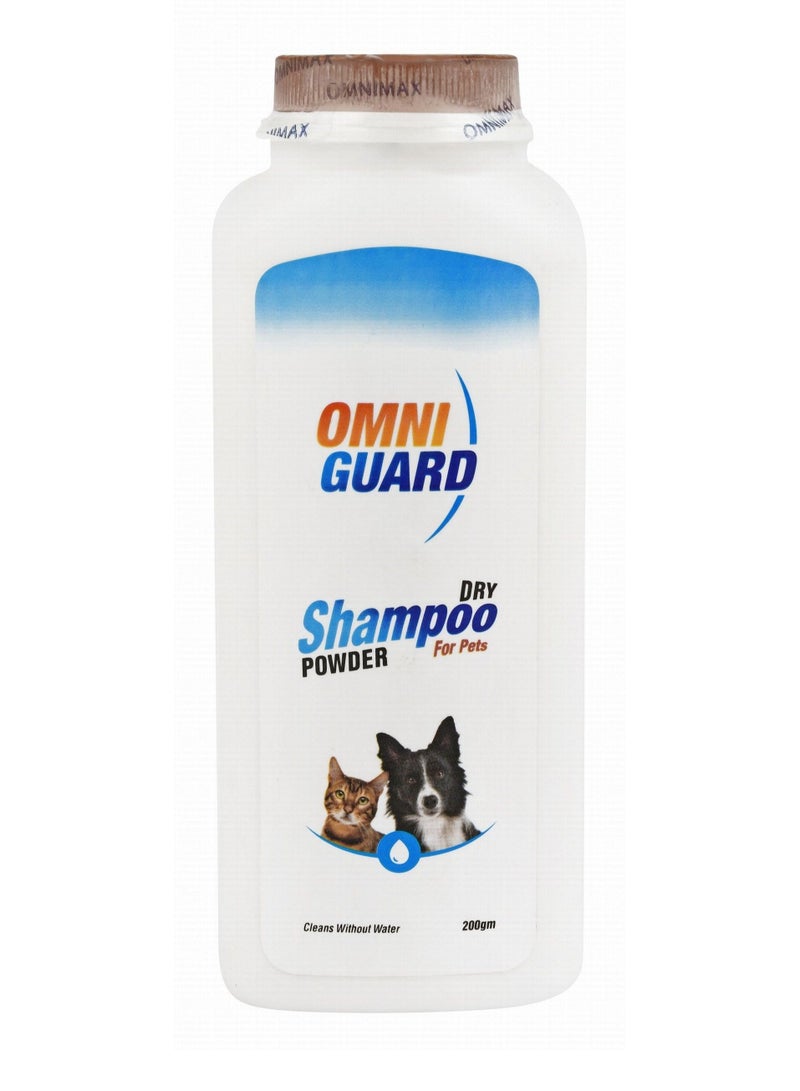 Dry Shampoo Powder for Pets - Waterless Cleaning (200g)