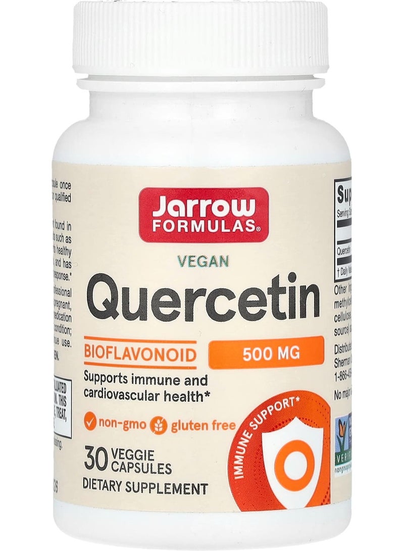 jarrow formulas Vegan Quercetin, 500 mg, 30 Veggie Capsules