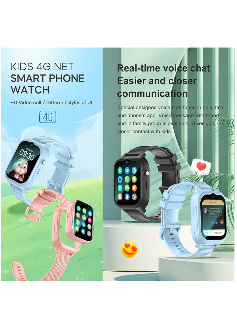 Generic - 4G Kids Smart Watch With Sim Card Support and Waterproof - 2023 Model with Video Call, GPS , and More - Image 1