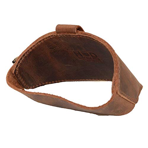 Hide & Drink, Motorcycle Boot Protector with Buckle Closure, Protects Shoe from Shifter, Biker Gear, Shoe Cover, Rustic Guard, Full Grain Leather, Handmade, Bourbon Brown - Image 3