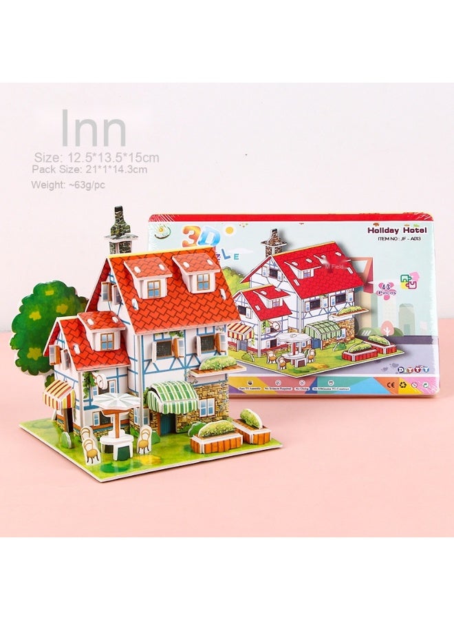 ألعاب تعليمية للأطفال - نموذج بانورامي ثلاثي الأبعاد للأطفال - لعبة يدوية DIY لتنمية المهارات