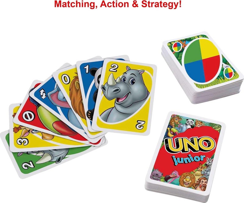 Mattel Games UNO® Junior Card Game for Kids 3 Years Old & Up - Image 2