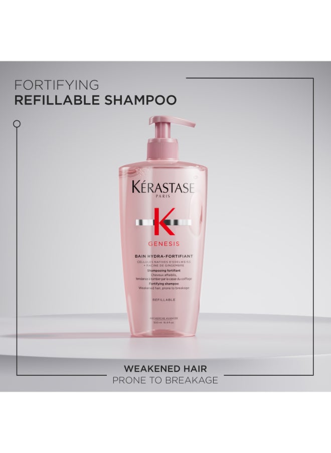 KERASTASE Genesis Bain Hydra-Fortifiant Anti-Hair Fall Shampoo For Normal To Oily Hair 500Ml  - Image 2