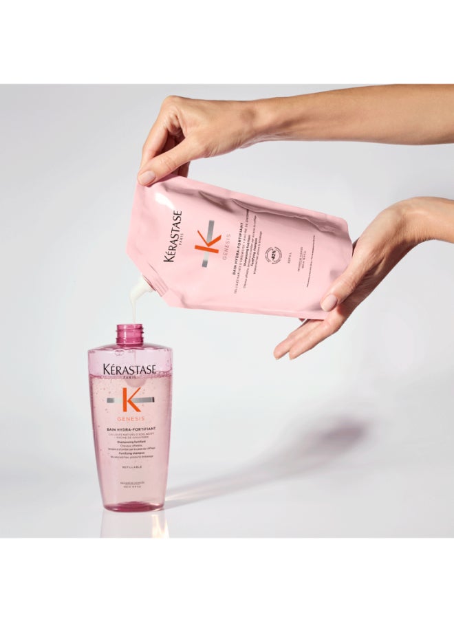 KERASTASE Genesis Bain Hydra-Fortifiant Anti-Hair Fall Shampoo For Normal To Oily Hair 500Ml  - Image 5