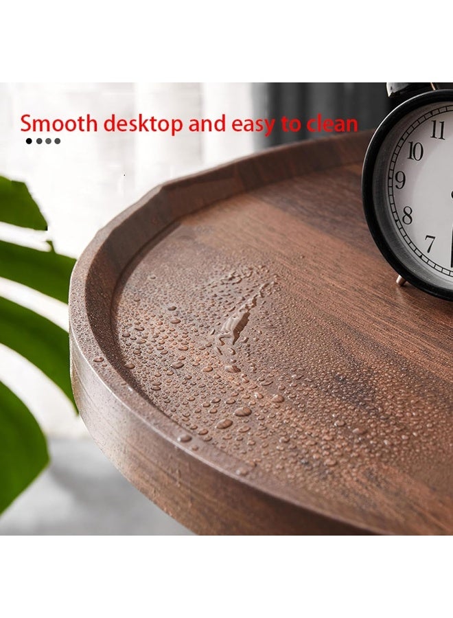 طاولة نهاية على شكل C طاولة جانبية معدنية للمنزل طاولة بسيطة وعصرية لطاولة القهوة طاولة بجانب السرير لون السماء فوق البني - Image 2