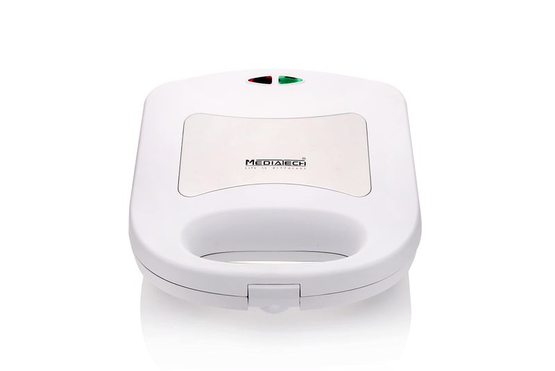 MediaTech 3 in1,Grill, Waffle, Toasted Sandwich Maker, 700 Watt, Double-Sided Heating, Easy-Clean Non-Stick Coating,MT-206 -White(2 Years Warranty)