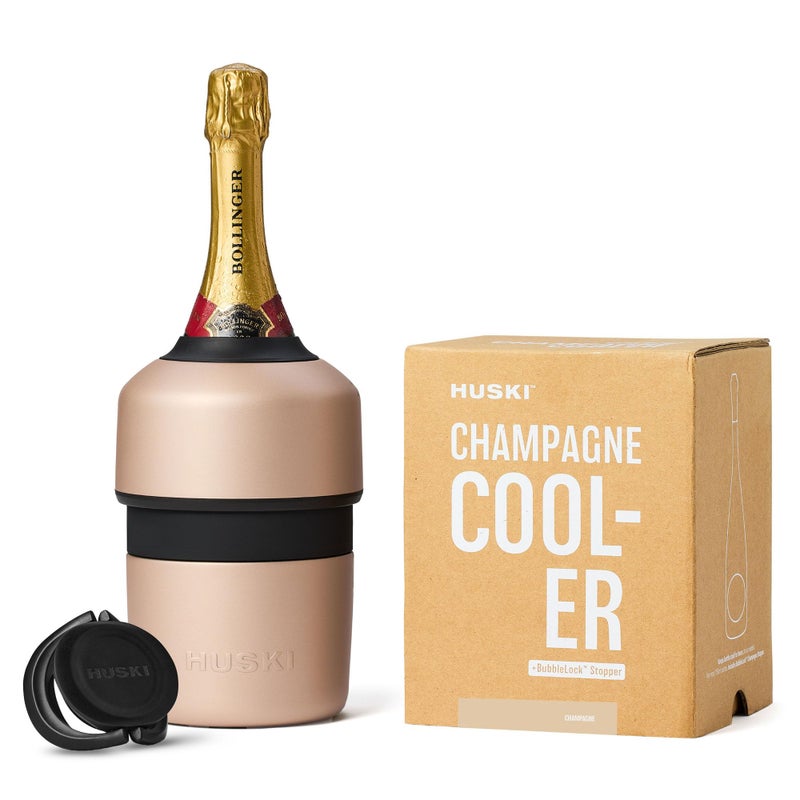 Huski Champagne Cooler  New  AwardWinning Iceless Design with Detachable Bottle Stopper  Keeps Wine Cold up to 6 Hours  Fits Most 750ml Champagne Prosecco  Sparkling Wine Bottles Champagne