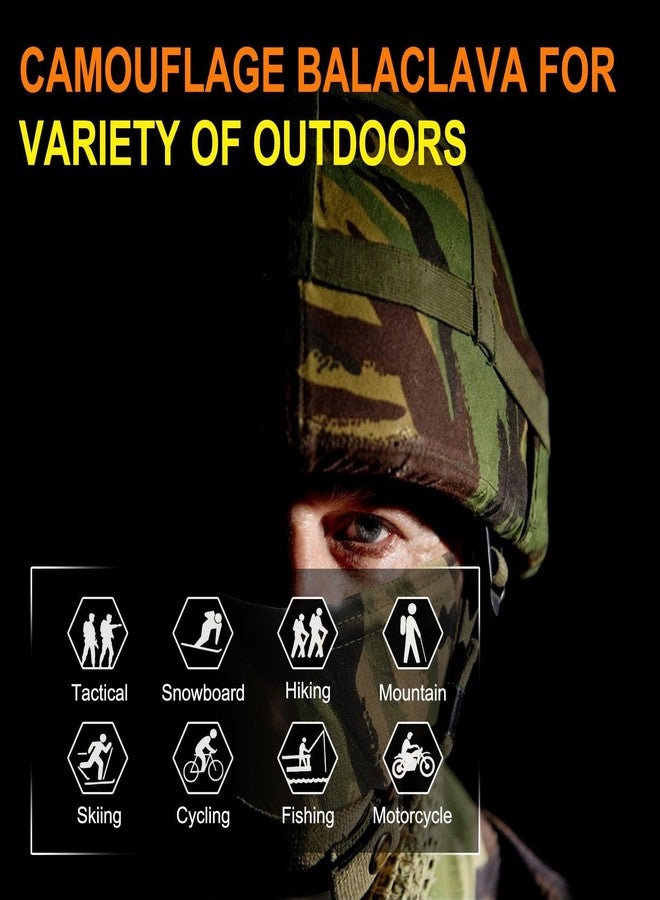 XY3545HS Camo Balaclava Face Mask for Man and Women-Hunting，Skiing，Motorcycle Windproof，UV Protection&Military Training, Camo Jungle, One size - Image 2
