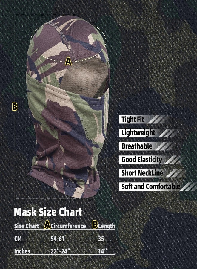 XY3545HS Camo Balaclava Face Mask for Man and Women-Hunting，Skiing，Motorcycle Windproof，UV Protection&Military Training, Camo Jungle, One size - Image 3