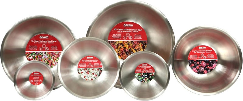 Dexam 17830425 Stainless Steel mixing bowl, 2.0 Litre, Silver - Image 2