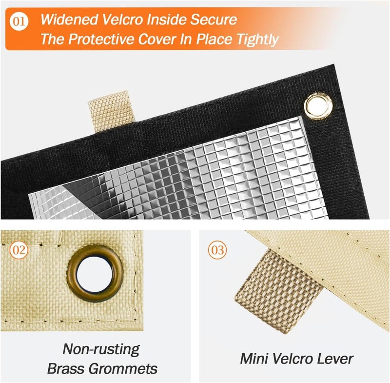 TOHONFOO 2-Way Opening Backflow Preventer Pipe Insulation Cover (5°F) - Irrigation Sprinkler Valve Cover - Water Well Pump Cover - Sturdy 5 Layers for Winter Freeze Protection (16" W x 20" H, Beige) - Image 4