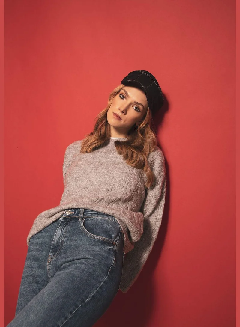 DeFacto Woman Oversize Fit Crew Neck Long Sleeve Tricot Pullover