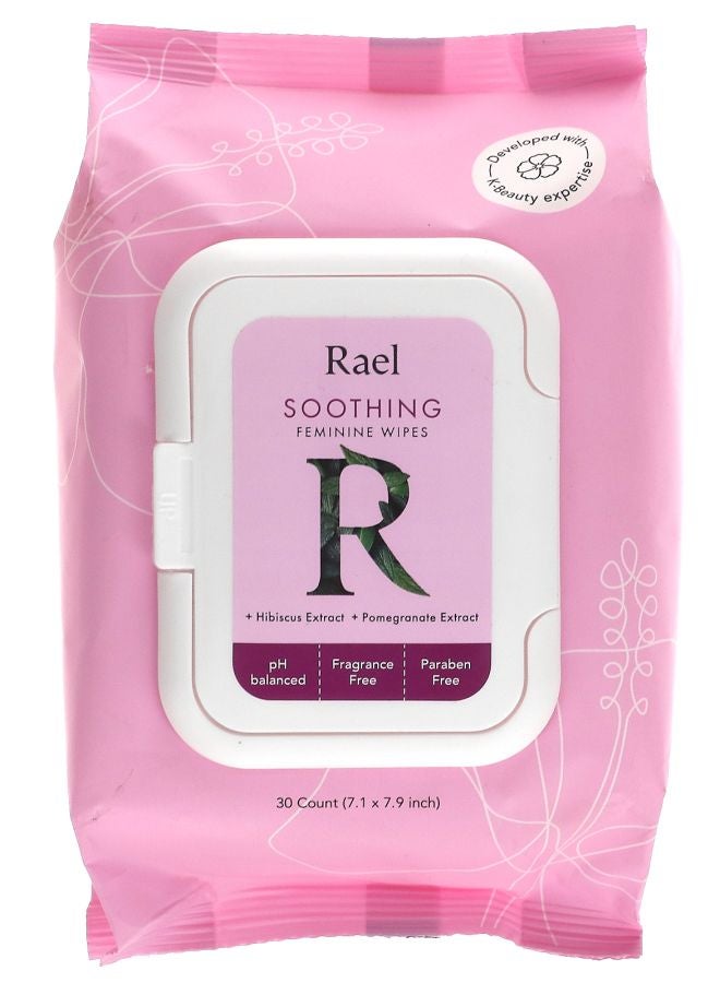 مناديل نسائية مهدئة خالية من العطور 30 قطعة