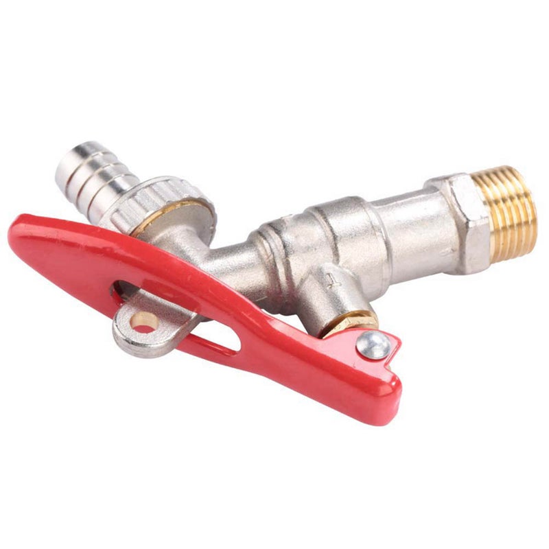 Brass 1/2" Thread Water Tap Lockable Faucet Home Outdoor Garden Tool - Image 1