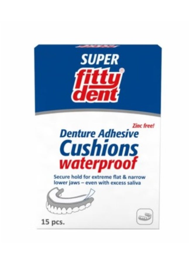Fittydent Fitty Dent Denture Adhesive Cushions waterproof 15'S Strips - Image 1