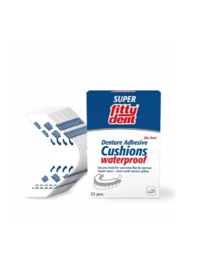 Fittydent Fitty Dent Denture Adhesive Cushions waterproof 15'S Strips - Image 4