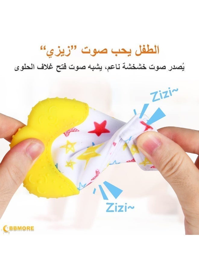 BBMORE 8 Pack Teething Toys for Babies, Silicone Teething Mitt & Baby Chew Toy, Silicone Baby Teether Freezer BPA Free, Fruit Shape Giraffe Teether Set, Soothe Babies Teething Relief Sore Gums, Newborn Teether Gift for Babies Infants Toddlers Boys & Girls - Image 5