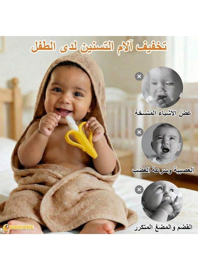 BBMORE 8 Pack Teething Toys for Babies, Silicone Teething Mitt & Baby Chew Toy, Silicone Baby Teether Freezer BPA Free, Fruit Shape Giraffe Teether Set, Soothe Babies Teething Relief Sore Gums, Newborn Teether Gift for Babies Infants Toddlers Boys & Girls - Image 3