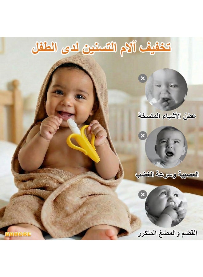 BBMORE 8 Pack Teething Toys for Babies, Silicone Teething Mitt & Baby Chew Toy, Silicone Baby Teether Freezer BPA Free, Fruit Shape Giraffe Teether Set, Soothe Babies Teething Relief Sore Gums, Newborn Teether Gift for Babies Infants Toddlers Boys & Girls - Image 3