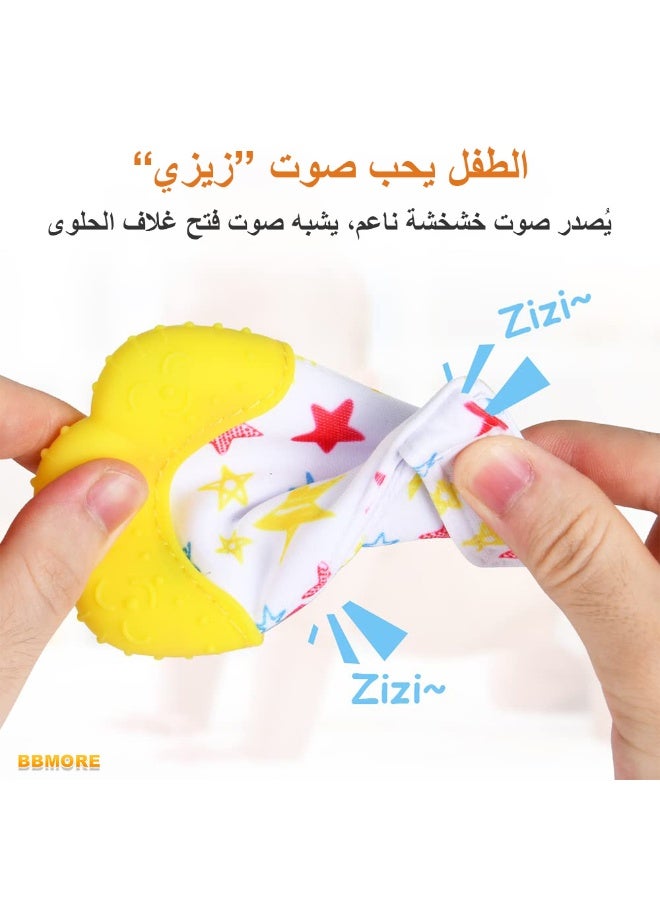 BBMORE 8 Pack Teething Toys for Babies, Silicone Teething Mitt & Baby Chew Toy, Silicone Baby Teether Freezer BPA Free, Fruit Shape Giraffe Teether Set, Soothe Babies Teething Relief Sore Gums, Newborn Teether Gift for Babies Infants Toddlers Boys & Girls - Image 5