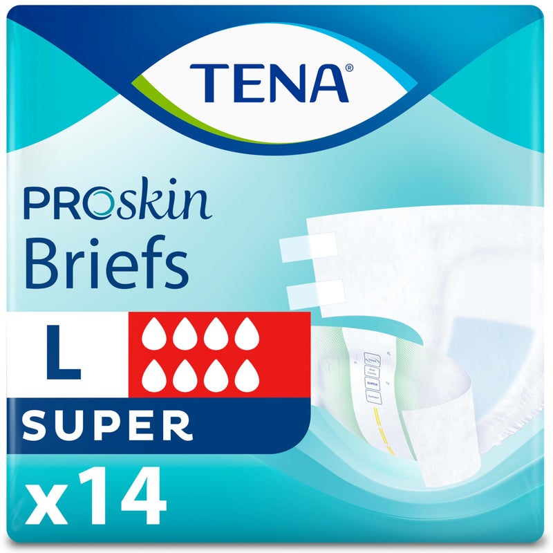 TENA ProSkin Unisex Adult Diapers with Tabs, Maximum Absorbency, Large, 14 ct - Image 1