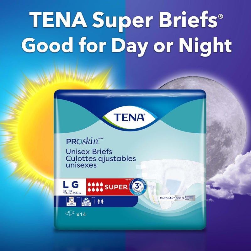 TENA ProSkin Unisex Adult Diapers with Tabs, Maximum Absorbency, Large, 14 ct - Image 4