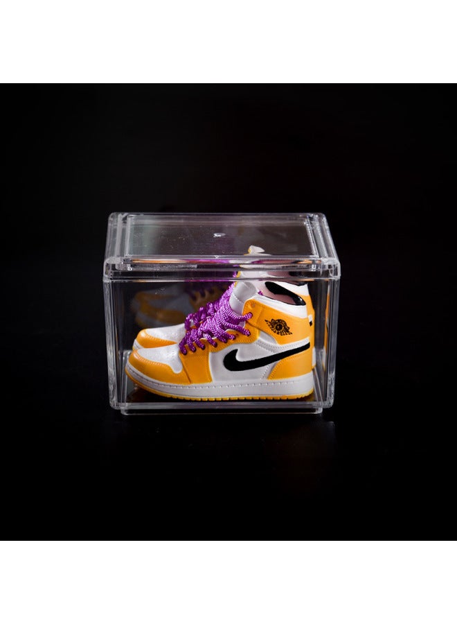 Creative Diy Model Desktop Decoration For Boys And Girls Birthday Gift Trendy Mini AJ Sneakers Shoes Wall-Color:1 Lakers - Image 1