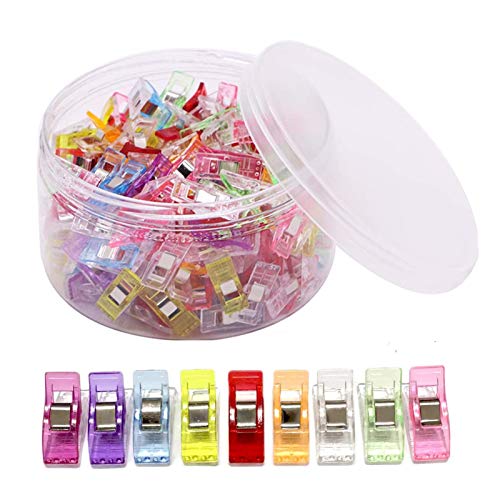 COLOGO 150 PCS Multipurpose Sewing Clips, Clips for Sewing, Quilting Clips for Fabric Sewing Binding Crafting, Assorted Bright Colors - Image 1