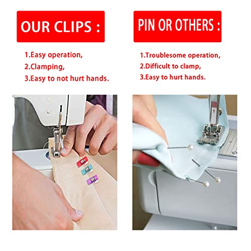 COLOGO 150 PCS Multipurpose Sewing Clips, Clips for Sewing, Quilting Clips for Fabric Sewing Binding Crafting, Assorted Bright Colors - Image 3