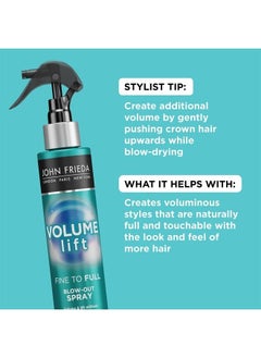 John Frieda Volume Lift Fine to Full Blow-Out Spray for Fine Hair, Safe for Color-Treated Hair, Root Booster Volumizing Spray, 4 Ounces, with Air-Silk Technology (Packaging May Vary)  - Image 3