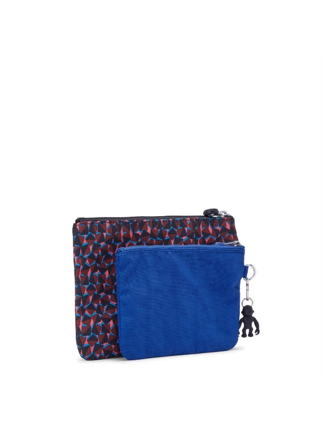 kipling 2 Pouches Female Happy Squares Duo Pouch