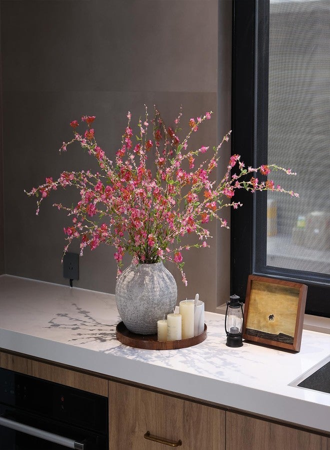 mizii 3Pcs 45" Artificial Cherry Blossom Branches Pink Fake Silk Cherry Blossoms Flowers with Long Stem for Wedding Decorations Table Centerpieces Vase Arrangement Home Decor (Pink) - Image 3