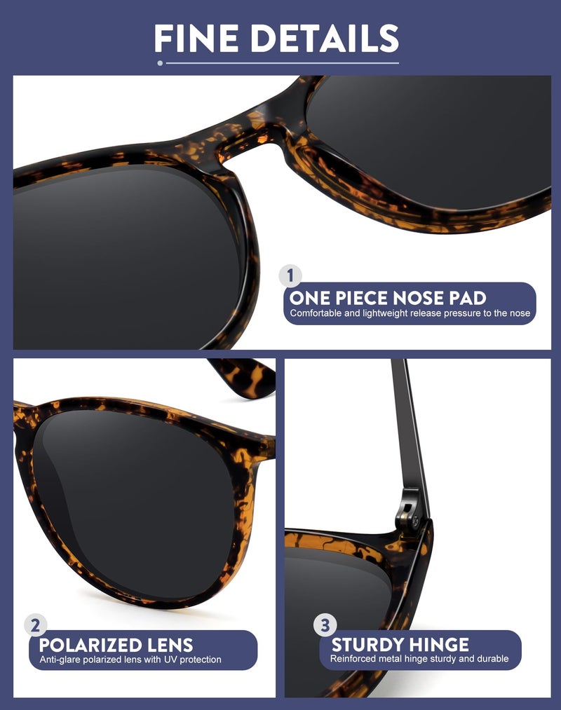 WOWSUN Retro Polarized Sunglasses Womens 2026 Trendy Round Classic Glasses - Image 4