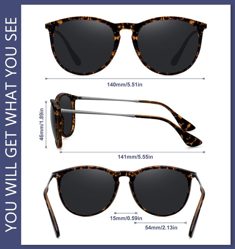 WOWSUN Retro Polarized Sunglasses Womens 2026 Trendy Round Classic Glasses - Image 5