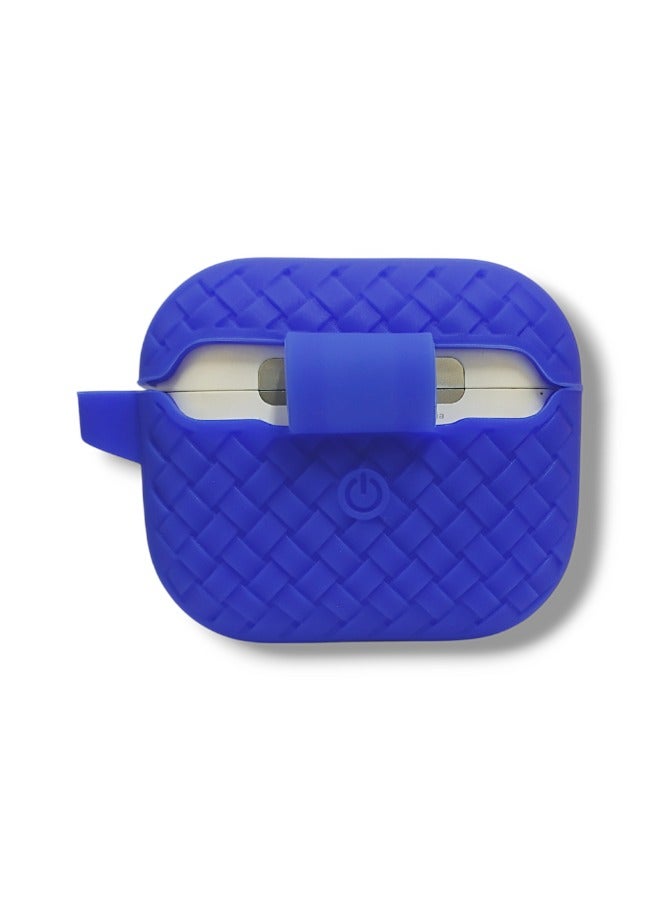 AirPods 3 Silicone Case with Stylish Ribbed Design - Blue