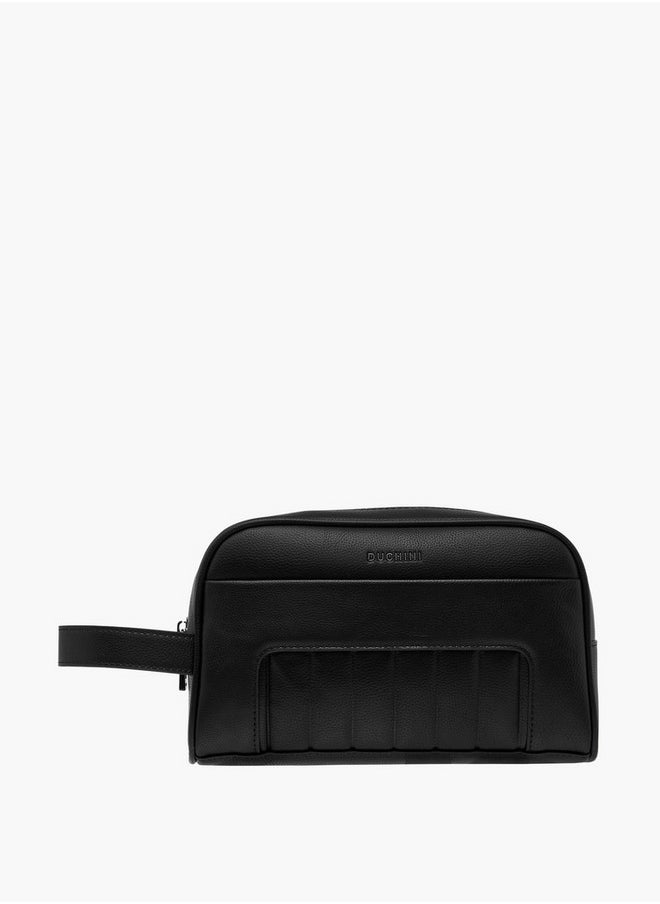 DUCHINI Textured Pouch with Zip Closure  - Image 1