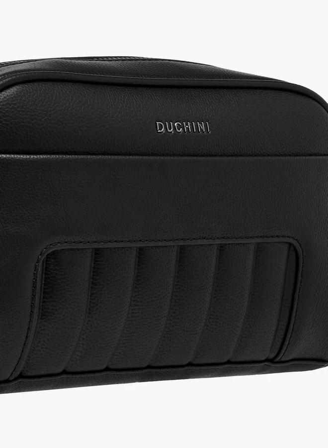 DUCHINI Men's Textured Pouch with Zip Closure