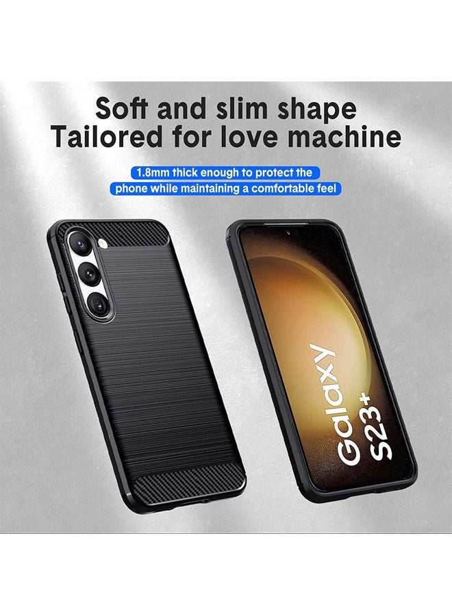 Samsung Galaxy S23 Plus Case, Shock Proof-Grade Samsung S23 Plus Case Cover, TPU Slim Anti-Scratch Protective Case for S23 Plus Black
