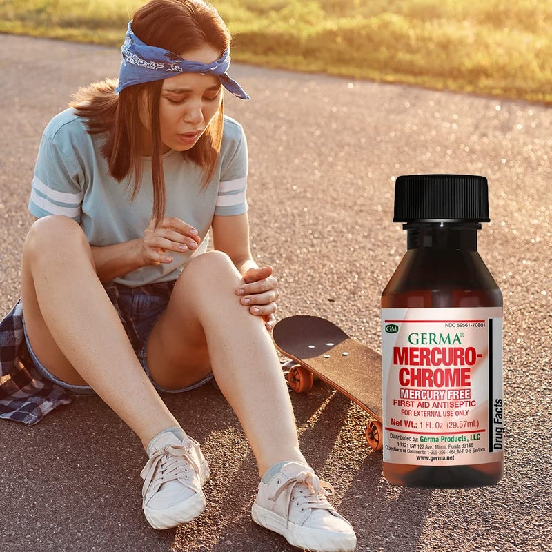 Germa Mercuro-chrome Mercury Free First Aid Antiseptic Liquid 1 oz - Image 5