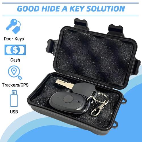 Riomhorry 2 Pcs Magnetic Key Holders Under Car, Hide Key Magnetic Box for Storage Key Indoors, Outdoors, Waterproof Hider Key on The Bottom of Car - Image 3