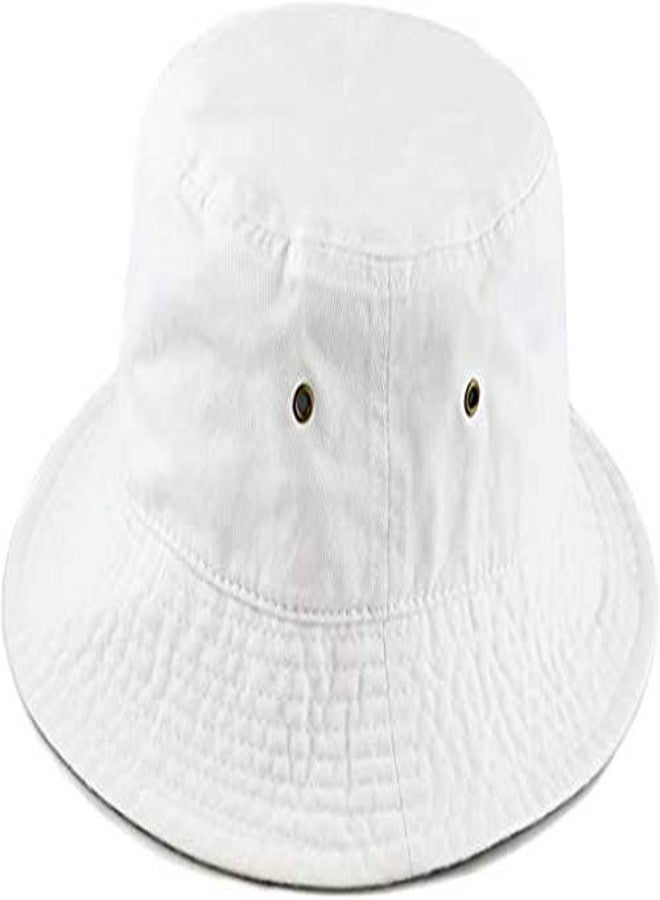 Niue Men's & Women's Cotton Bucket Fishermen Beach Bucket Cap|Hat -(White) - Image 2