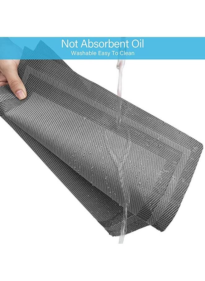 Arabest Set of 8 Placemats, Non-Slip Crossweave Woven Vinyl Insulation Placemat Washable Table Mats 45x30cm (Grey)  - Image 4
