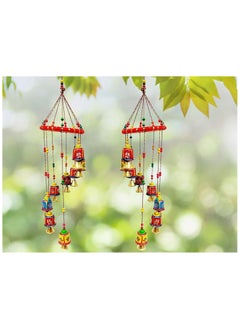 Generic JH Gallery Handcrafted Rajasthani Door & Wall Hanging Home Decor | Balcony Decor Hanging | Home Furnishing | Diwali Gift | Corporate Gift | Home Decor Items (Pack of 2, Multi-Colour)  - Image 3