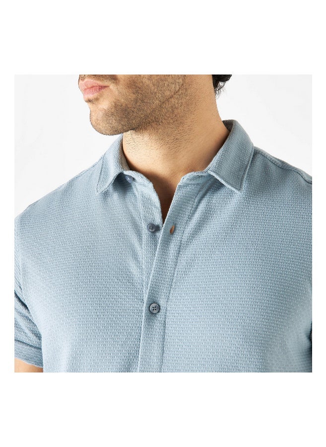 Iconic Regular Fit Textured Shirt  - Image 3