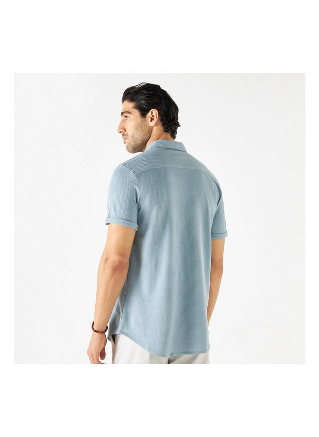 Iconic Regular Fit Textured Shirt  - Image 2