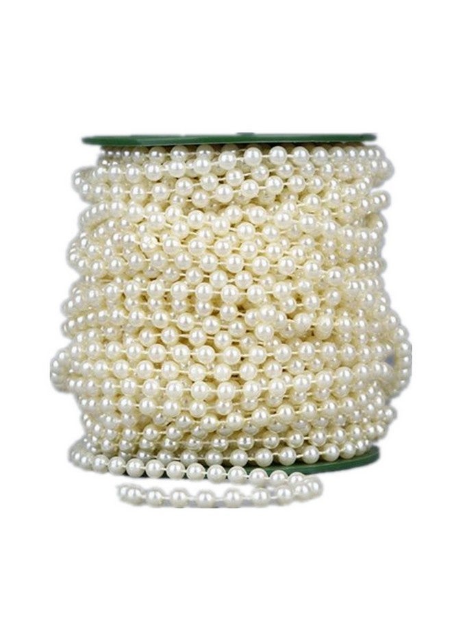 Ltvystore 82Feet/25Meter Length Roll Beige Pearl String Party Garland Wedding Centerpieces Bridal Bouquet Crafts Christmas Tree Decoration - Image 1
