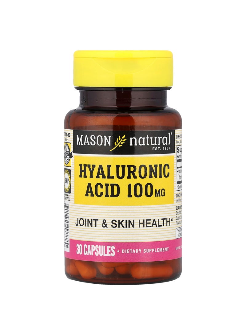 Mason Natural Hyaluronic Acid, 100 mg, 30 Capsules